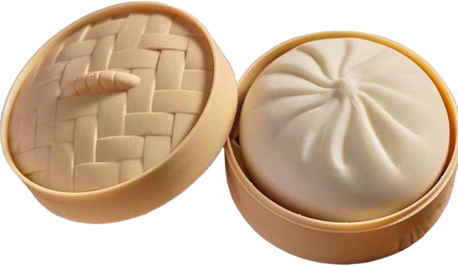 Dumpling Toy,10cm Dumpling Stress Toy,Soft Squeeze Decompression Buns,Squeeze Dough Ball Stress Relief Hand Toys Food Steamer Stretchy Toys Fun Dumplings Stress Ball for Playing,Party,Alone