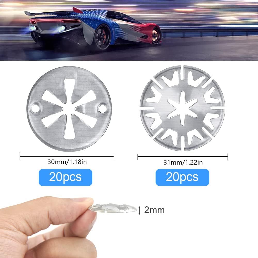 OTTYMO 40Pcs Car Exhaust Heat Shield Clip Metal Locking Star Washers