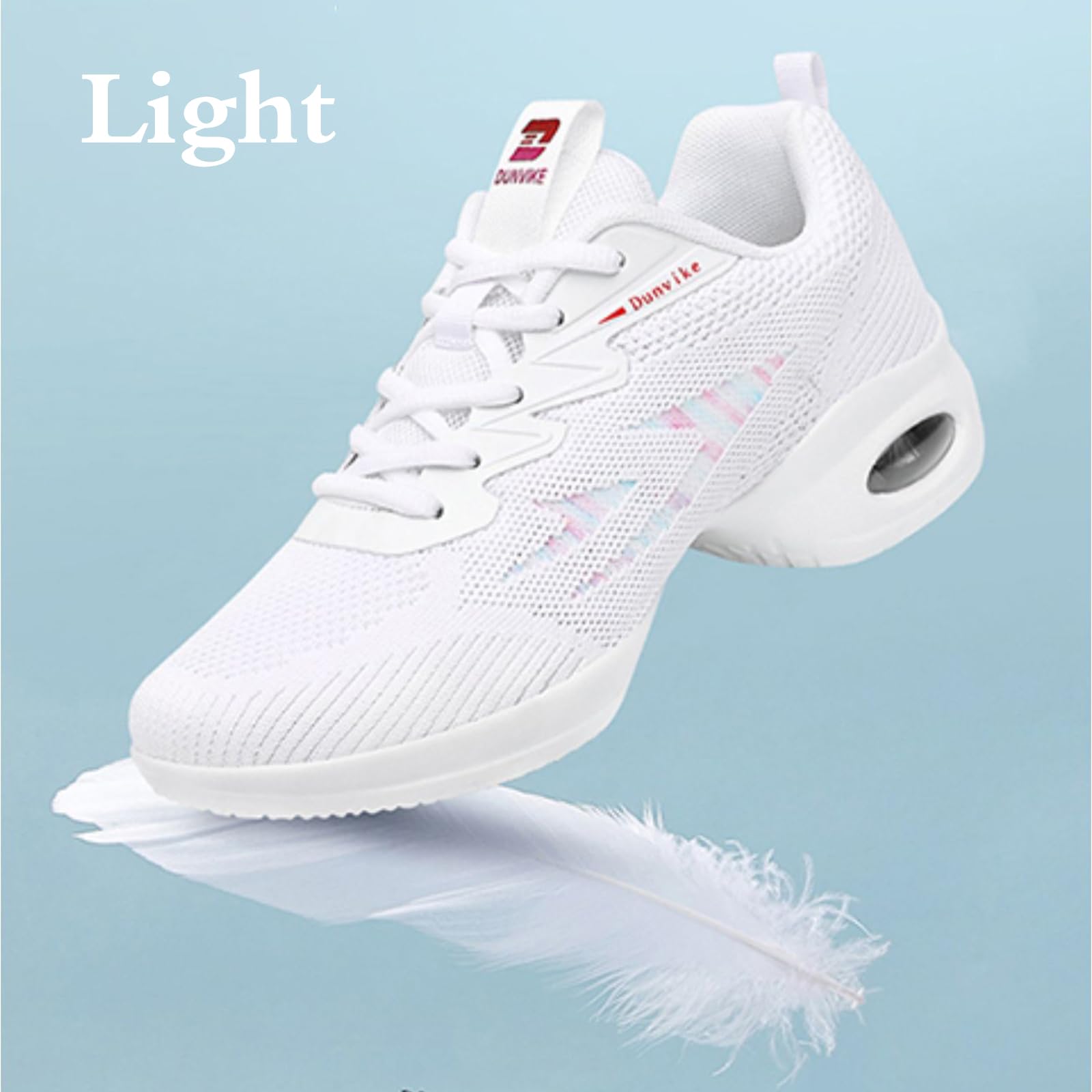 Lace Up Tanzsneaker,Trainer Leichte Jazz Fersenschuhe,Training Tanzsneaker,﻿Superleichte Tanzsneaker,Damen Jazz-Schuhe Tanzsneaker,Atmungsaktiv,rutschfest,FüR Sport,Fitness,Tanzen
