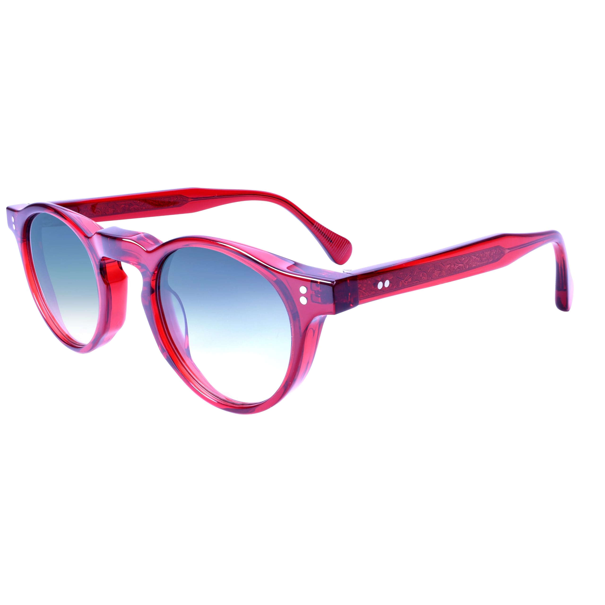 Gafas de sol de lujo retro con lentes polarizadas para hombres y mujeres, protección UV400, montura gruesa de acetato