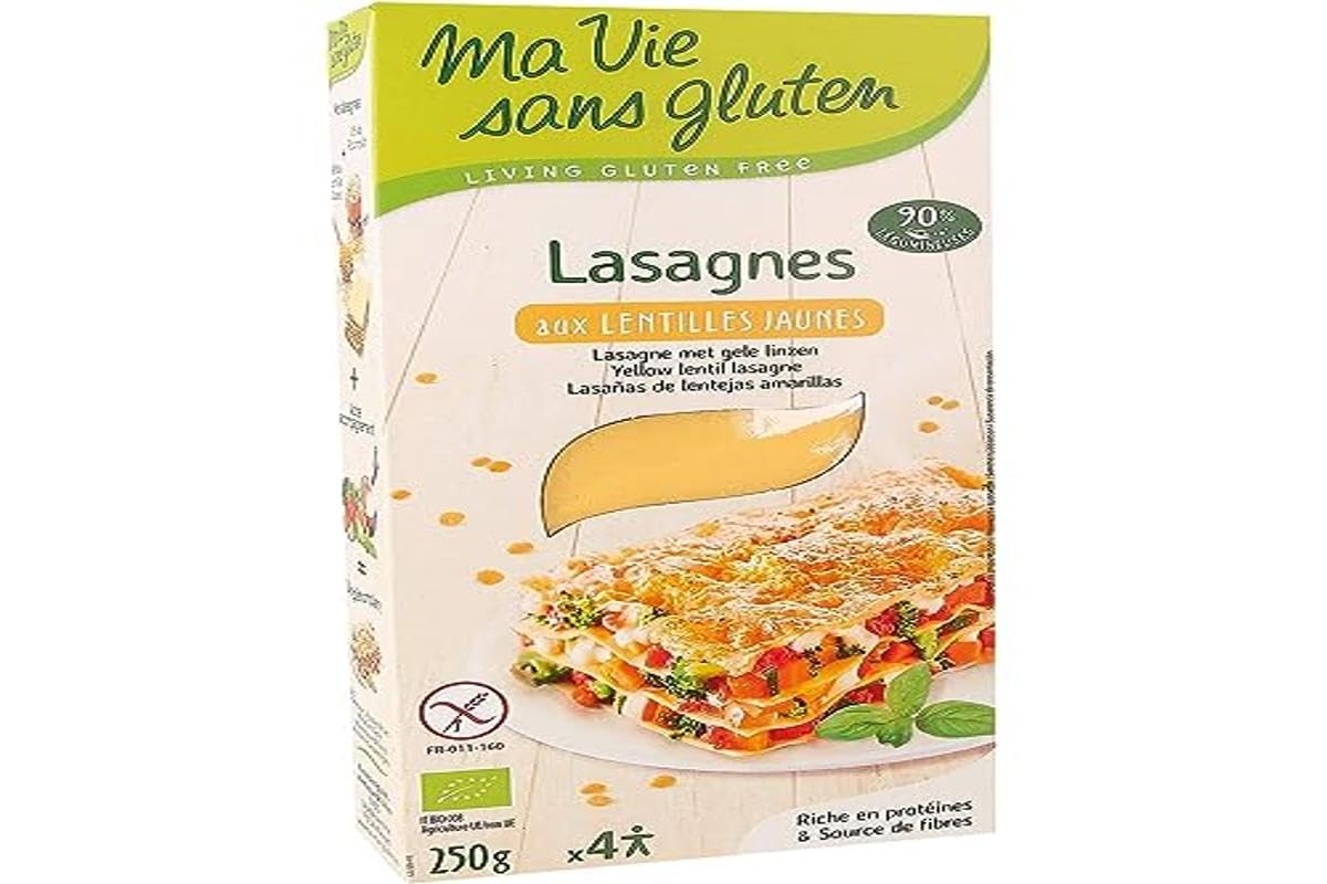 Ma Vie Sans luten Lasagnes aux Lentilles Jaunes - Bio - 250 g - 1 Unité