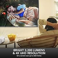 Vista 2 de ViewSonic Proyector PX701-4K UHD 4K con 3200 lúmenes, 240Hz, 4.2ms, HDR, Keystone automático, HDMI dual para cine en casa