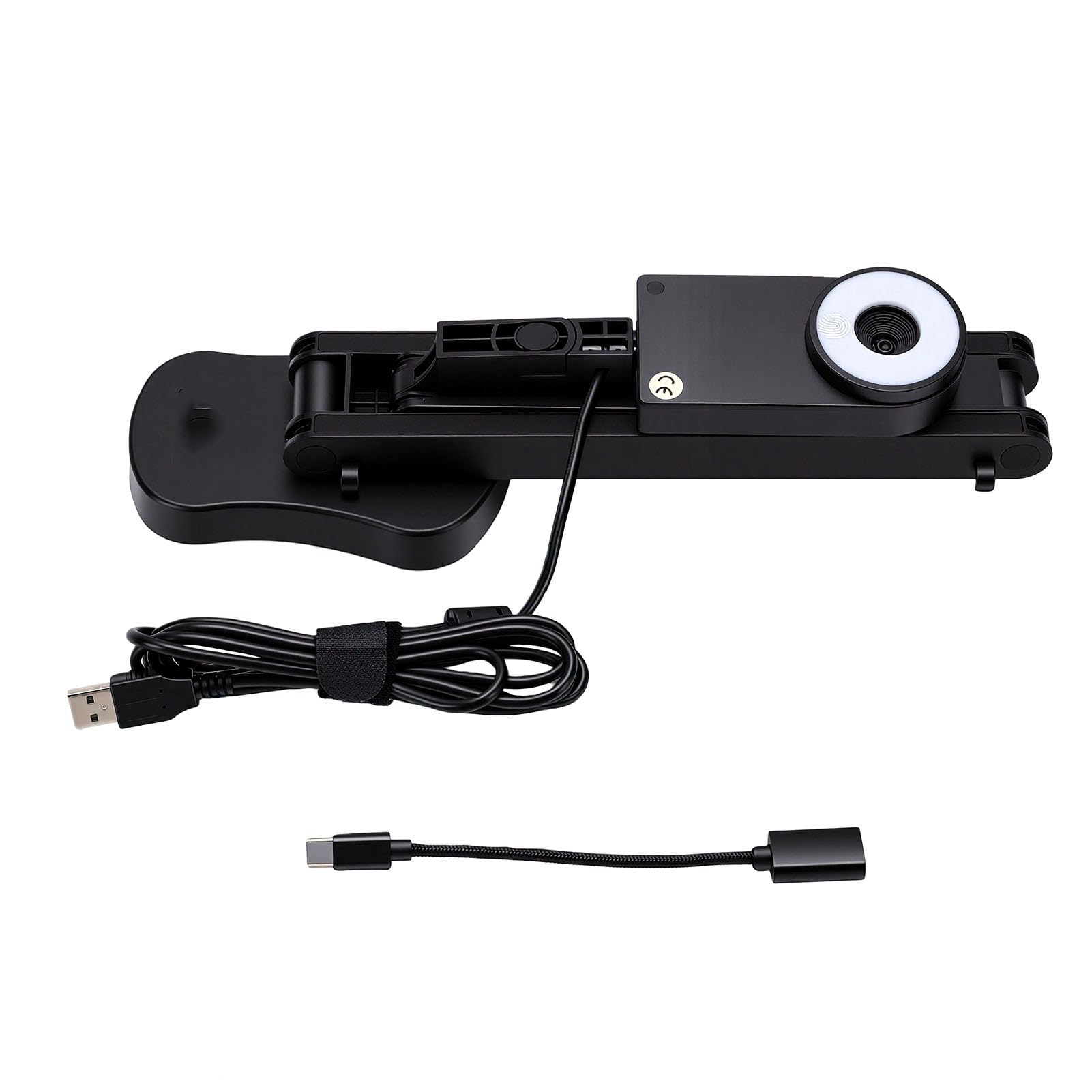 Bewinner Kamera Dokumentacyjna USB 4K, Składana Kamera Internetowa 8 MP z Podwójnymi Mikrofonami AI, 3-poziomowe Oświetlenie LED z funkcją Automatycznego Ustawiania Ostrości Odwracanie