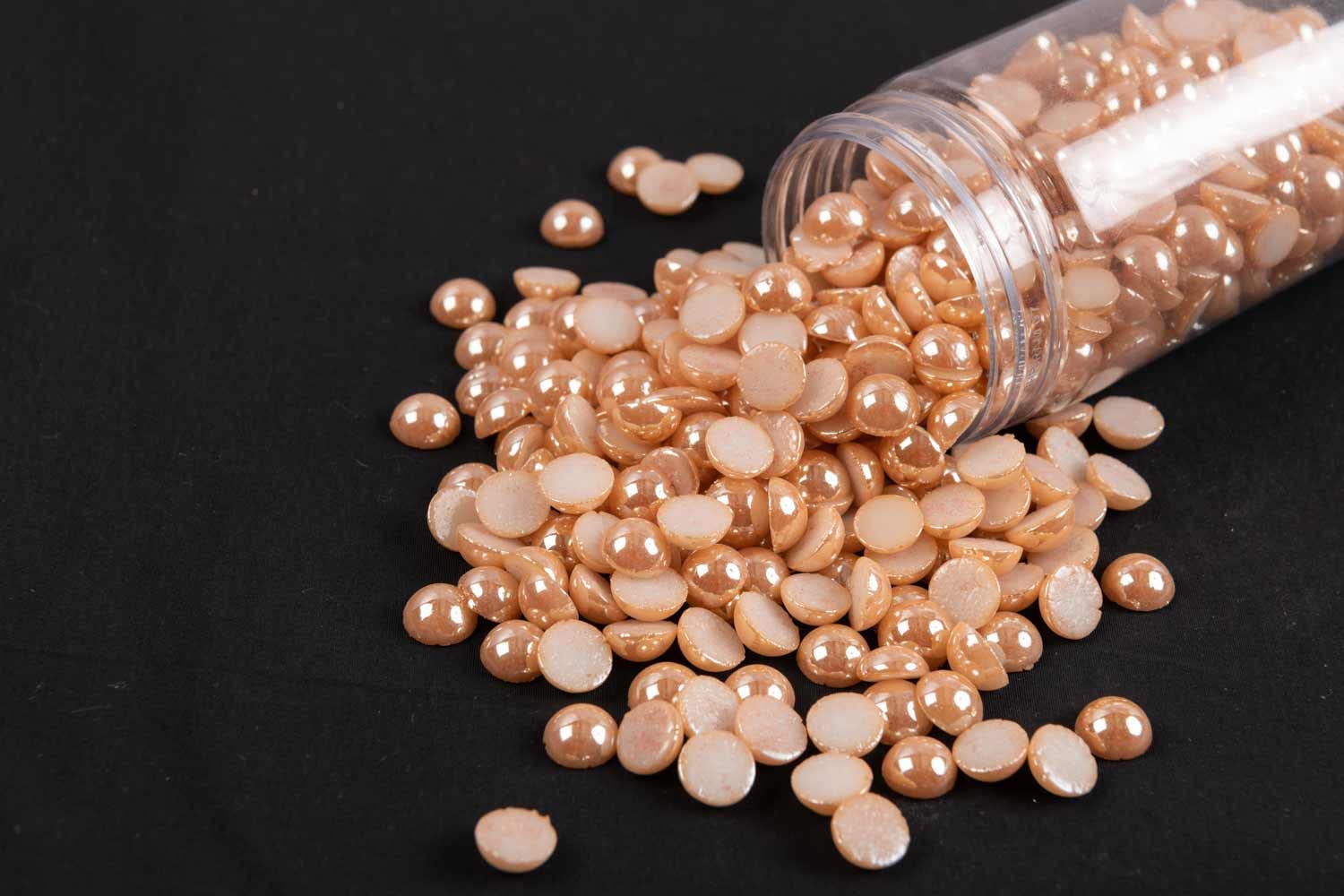 Peach Color Round Hotfix Stones for Jewelry Making & Clothing Wedding Dress, More Elegant, Stylish and Unique Size- 4mm Approx.,Package of 100 Grams-image-48