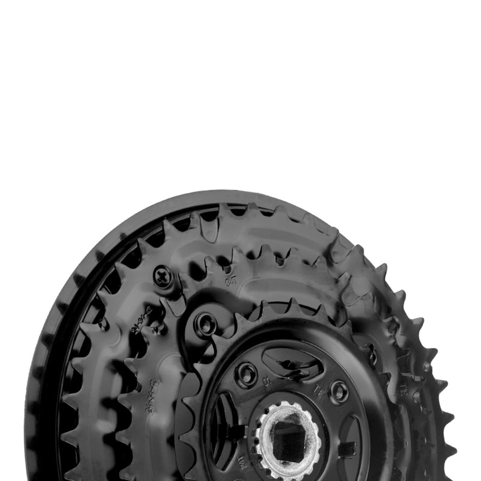 Zjyufy Juego De Bielas 170mm Para Bicicleta De Montaña: Plato Triple 24/34/42T, 8 Velocidades, Acero De Alto Carbono Y Aluminio