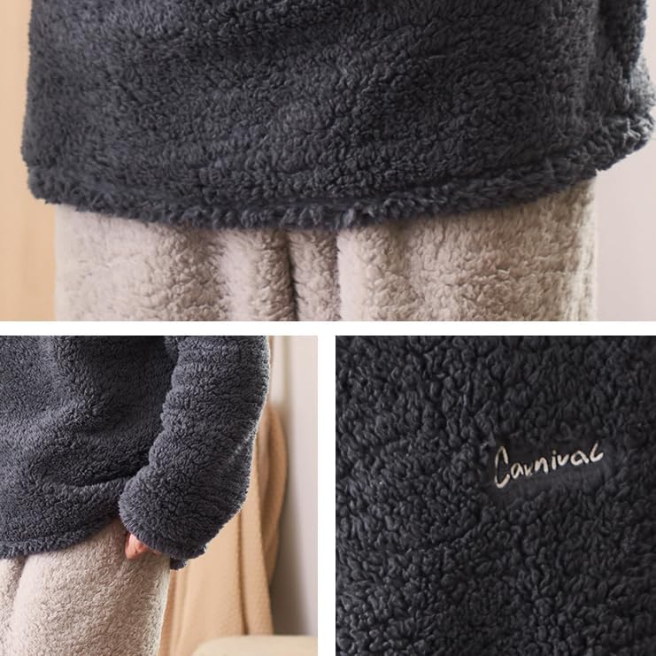 ジュタオピン ペアパジャマ 冬 ペアルック パジャマ メンズ もこもこ ルームウェア カップル パジャマ 秋冬 ペア パジャマ 長袖