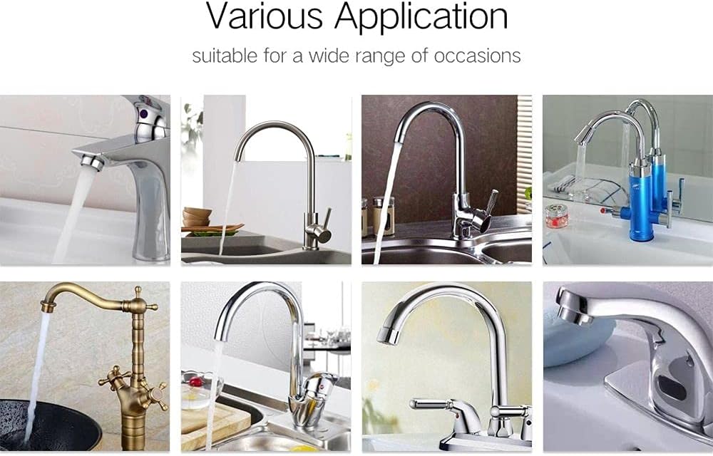 Kitchen Sink Aerator,360 Degree Big Angle Swivel Dual Flow Sprayer Water Saving Faucet Nozzle Sprayer Tap Head Sink Mixer Kitchen(22mm)