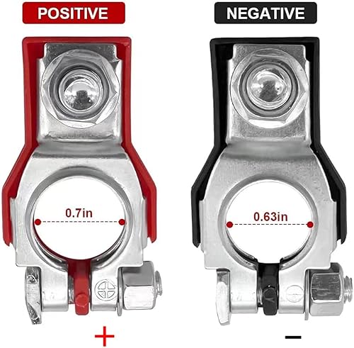 Miniatura 3 de Kit de repuesto positivo y negativo de terminal de batería compatible con Nissan Altima Maxima Rouge Sentra Murano Infiniti Toyota Lexus Reemplazo #
