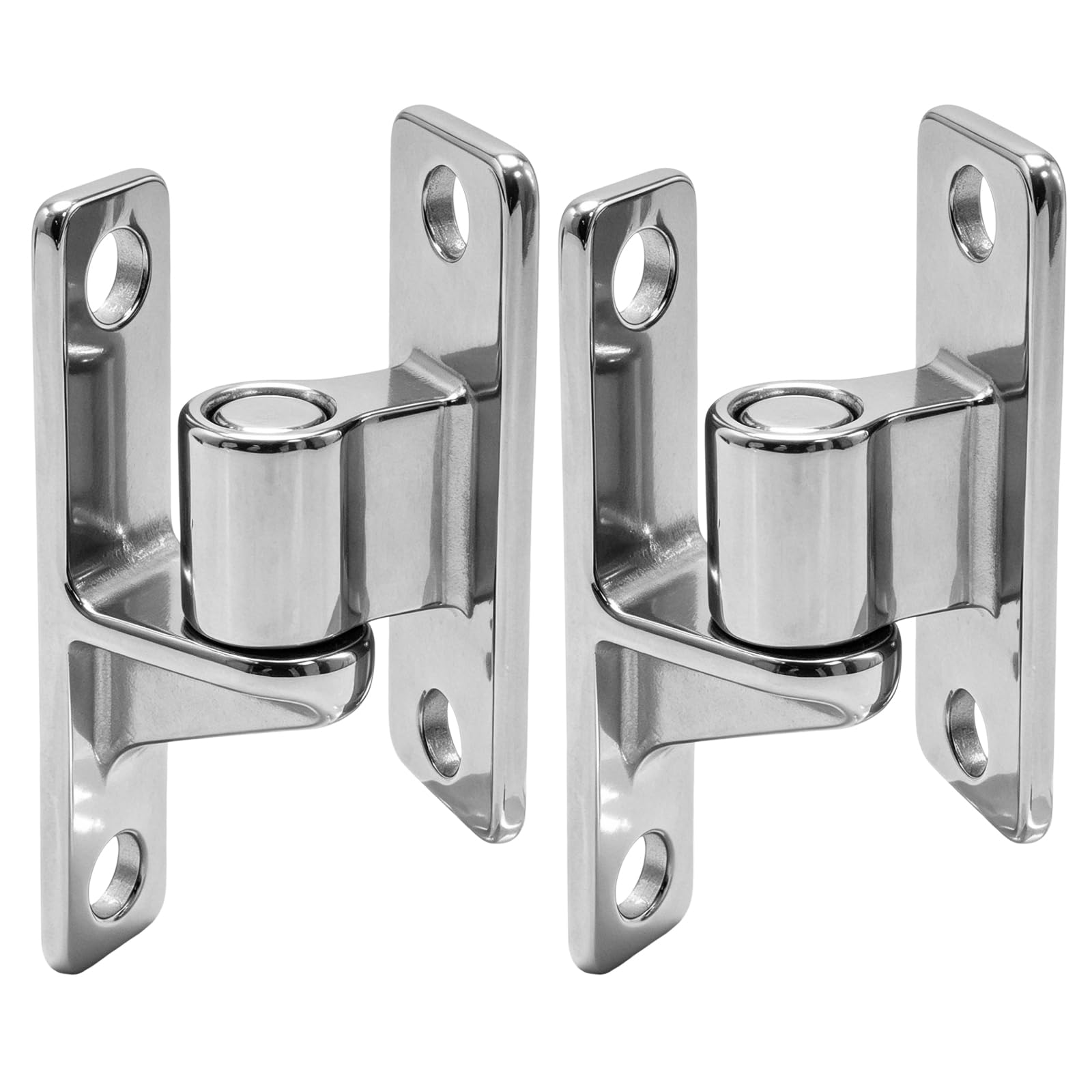 MospdyGear 2 Pairs 304 Stainless Steel Wall Mount Gate Hinges, Heavy Duty Non-Welded Gate Hardware for Farm Gates and Wooden Fences