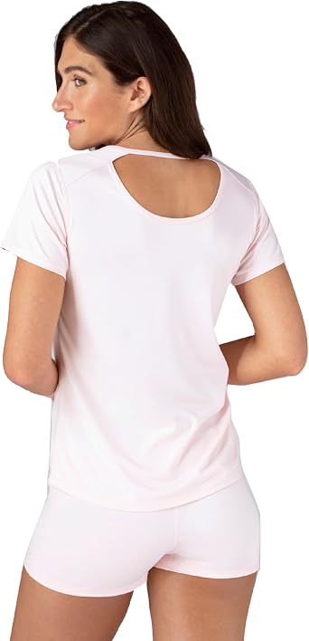 SHEEX Womens Cut Out Tee, Cooling, Breathable, Ultra-Soft