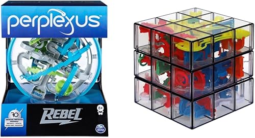 Spin Master Games Perplexus Rebel, juego de laberinto 3D, juguete sensorial para la ansiedad, juego de cerebro, gravedad, laberinto, bola de