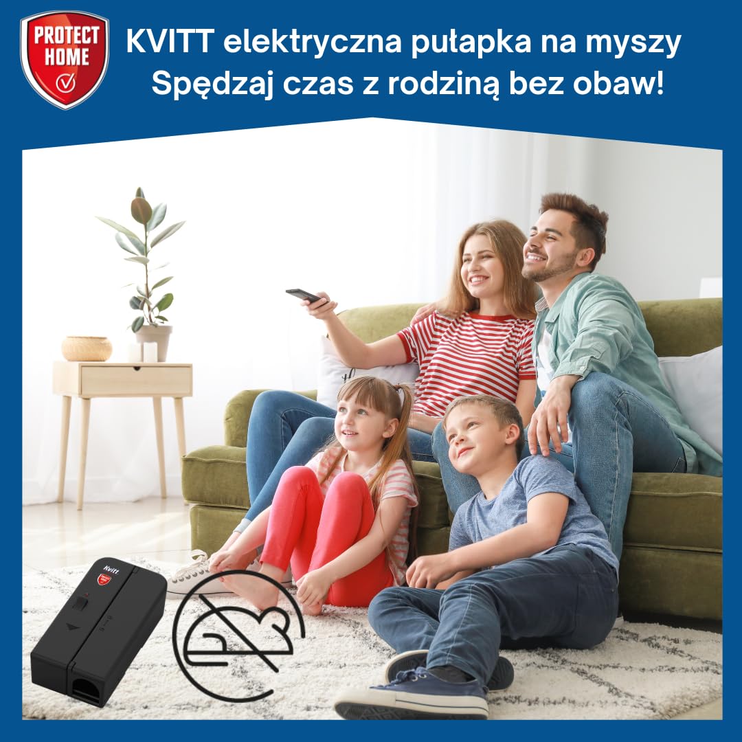 Elektryczna pułapka na myszy, do użytku w pomieszczeniach, humanitarne usuwanie myszy, silne napięcie, skuteczne na myszy, niedotykowe, wielokrotnego użytku
