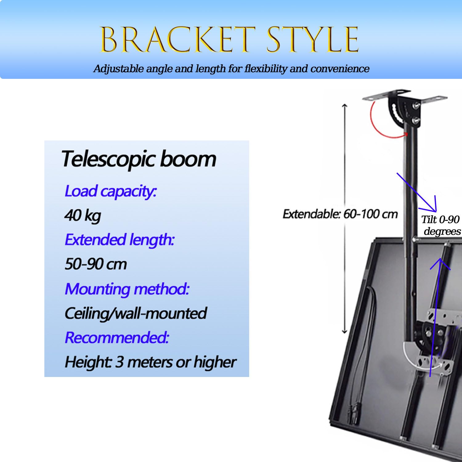 Letrero de Caja de luz LED Ultrafino con Barra telescópica, se Puede Montar en Horizontal o Vertical. Tablero de menú LED para cafeterías y Salas de exposiciones. 30 * 40cm