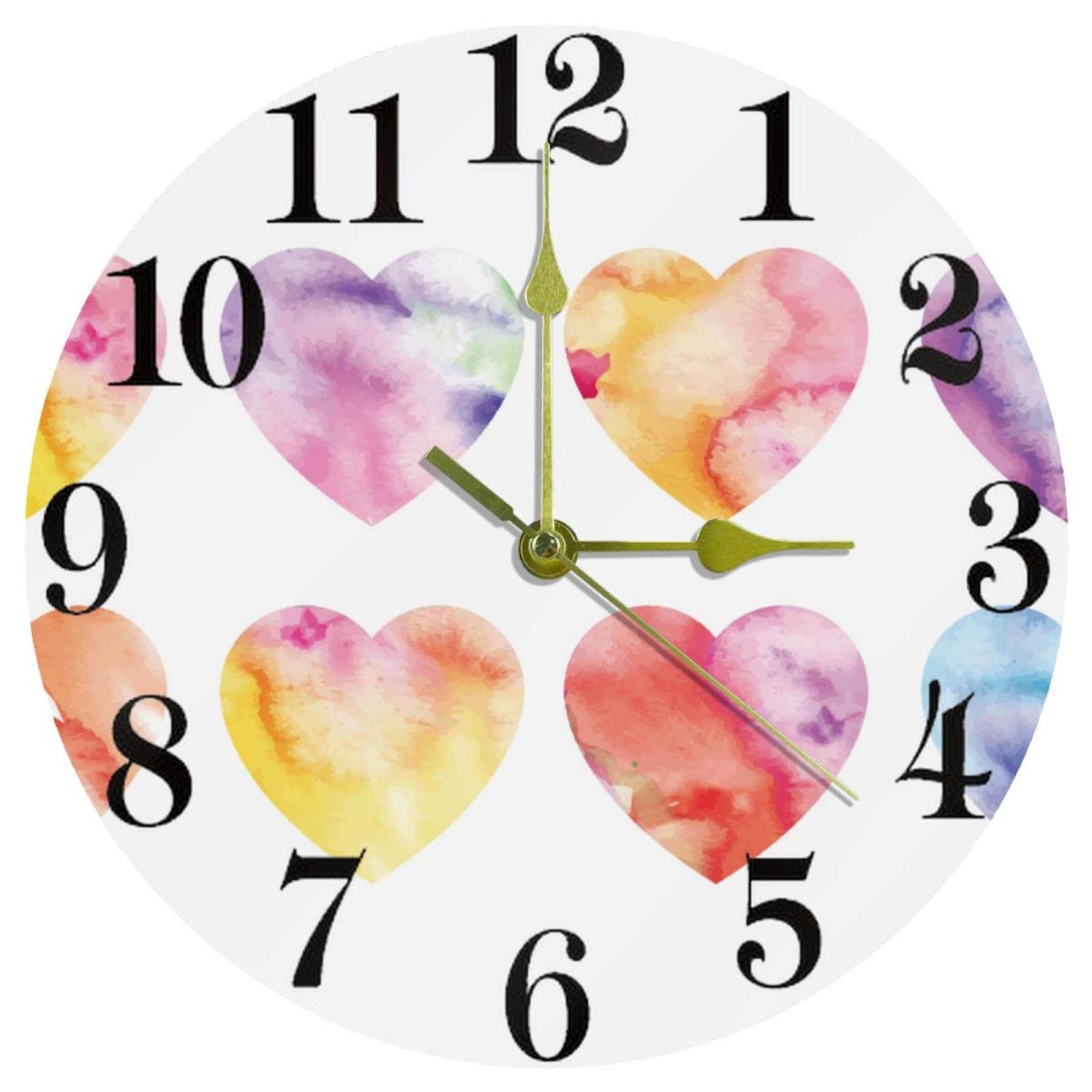 Horloge murale 25,4 cm fonctionne à piles sans tic-tac pour école