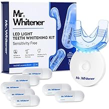 LED Teeth Whitening Kit, Dentists Recommended, Enamel Safe, Professional Pap Tooth Whitener for Sensitive Teeth, Professional 8 Refill Teeth Whitening Gel Pods 33.6ml, Remove Teeth Stains