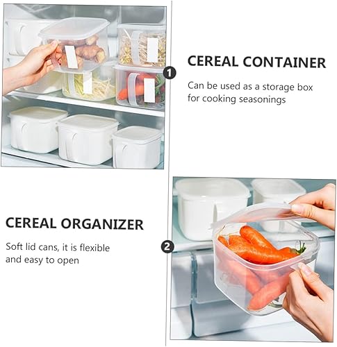Miniatura 9 de 2 recipientes herméticos para almacenamiento de alimentos con tapas, contenedores de plástico transparente para cocina y refrigerador, ideal para