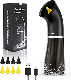 Ear Wax Removal, Ear Wax Removal Kit with 250ML Dual Water Tank Design, 4 Water Pressures for Powerful Cleaning, 8 Soft Earbuds, Type-C Charging,IPX7 for Safe and Effective Earwax Flushing