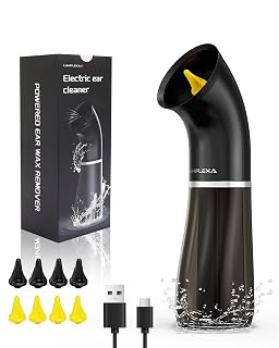 Ear Wax Removal, Ear Wax Removal Kit with 250ML Dual Water Tank Design, 4 Water Pressures for Powerful Cleaning, 8 Soft Earbuds, Type-C Charging,IPX7 for Safe and Effective Earwax Flushing - Amazon product rated Grade B
