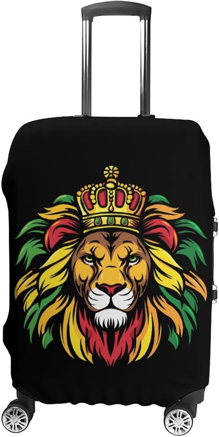 Rasta-Reggae-Lion Suitcase Covers for Luggage Carry On Cover Travel Accessories Fit 19-32 Inch