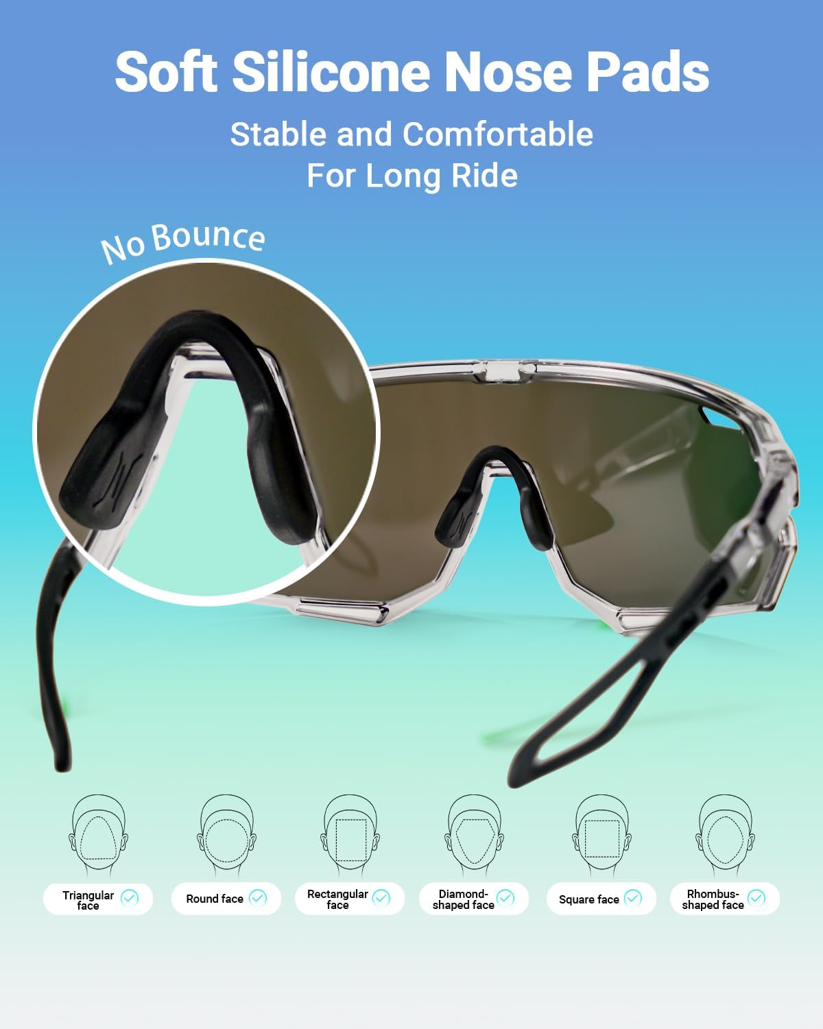 Meeloog 26g Polarized Sports Sunglasses for Men Women with 3 Lens - UV400 Sun Glasses for Running Cycling Baseball Fishing - Image 6