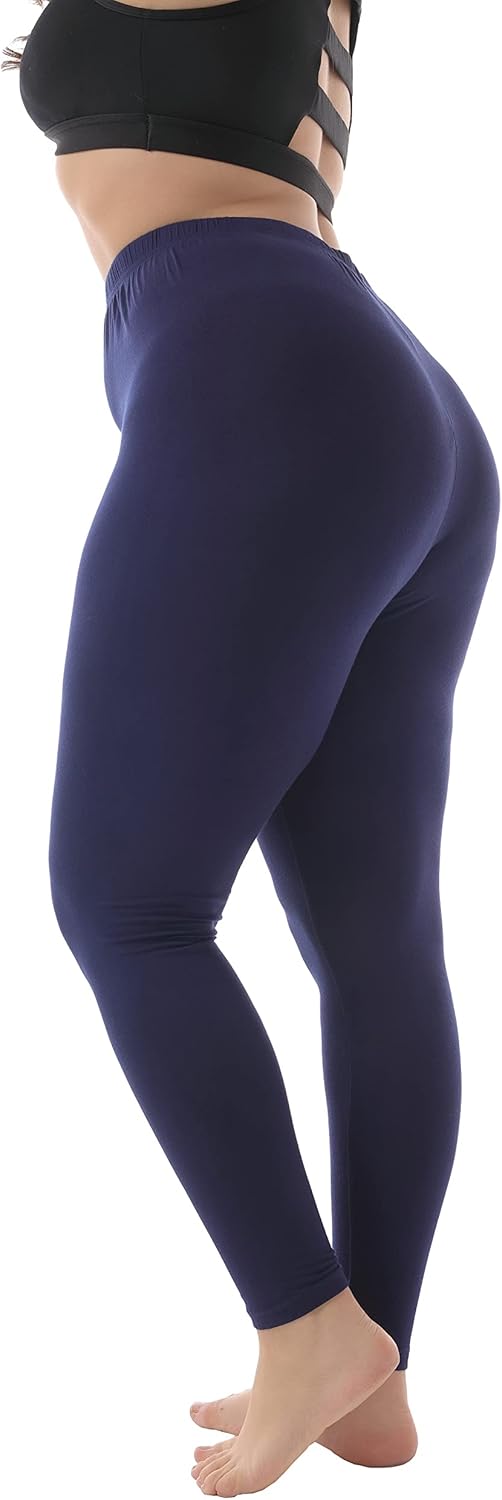 ZERDOCEAN Women's Plus Size Stretchy Soft Lightweight Full Length Leggings - Image 5