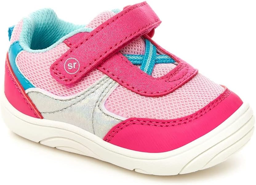 Stride Rite 360 Baby Girls Gogo Sneaker, Pink Multi, 3 Infant US