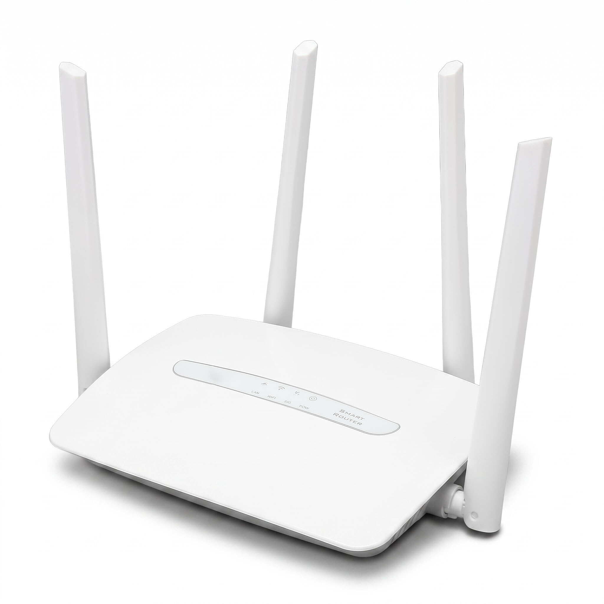 Modem Routeur 4G LTE, Point D'accès WiFi Mobile avec Emplacement pour Carte SIM, 4 Antennes Externes, Prend en Charge la Connexion WiFi et Filaire, Partage de 32 (Prise UE