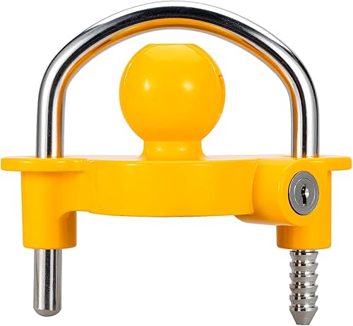 Miniatura 6 de Bloqueo de enganche para remolque, acoplador universal de remolque de bola, bloqueo de seguridad, antirrobo, se adapta a acopladores de 1-78, 2