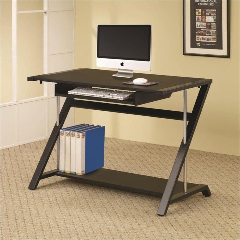 Amazon.com: Coaster Furniture Computer Desk with Bottom Shelf