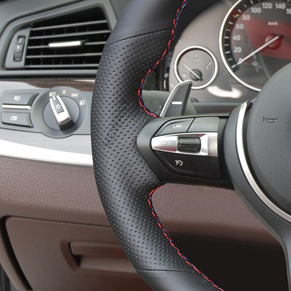 MEWANT Funda de Volante a Medida para Coser BMW M3