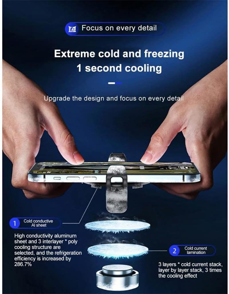 Mobile Phone Radiator PortableMagnetic Semiconductor Heat Sink Mobile Gaming Cooling Fan Gamepad Cooler