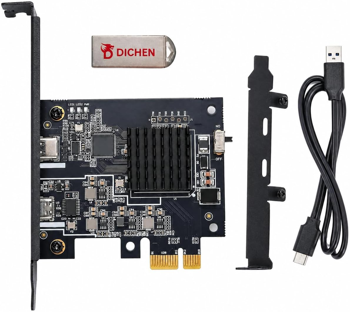 75T FPGA DMA Card, XC7A75T Artix-7 Development Board, USB-C PCIe x1 DMA Board, PCILeech Compatible, FPGA Hardware Testing Card with Tutorial USB and 2 USB Cables