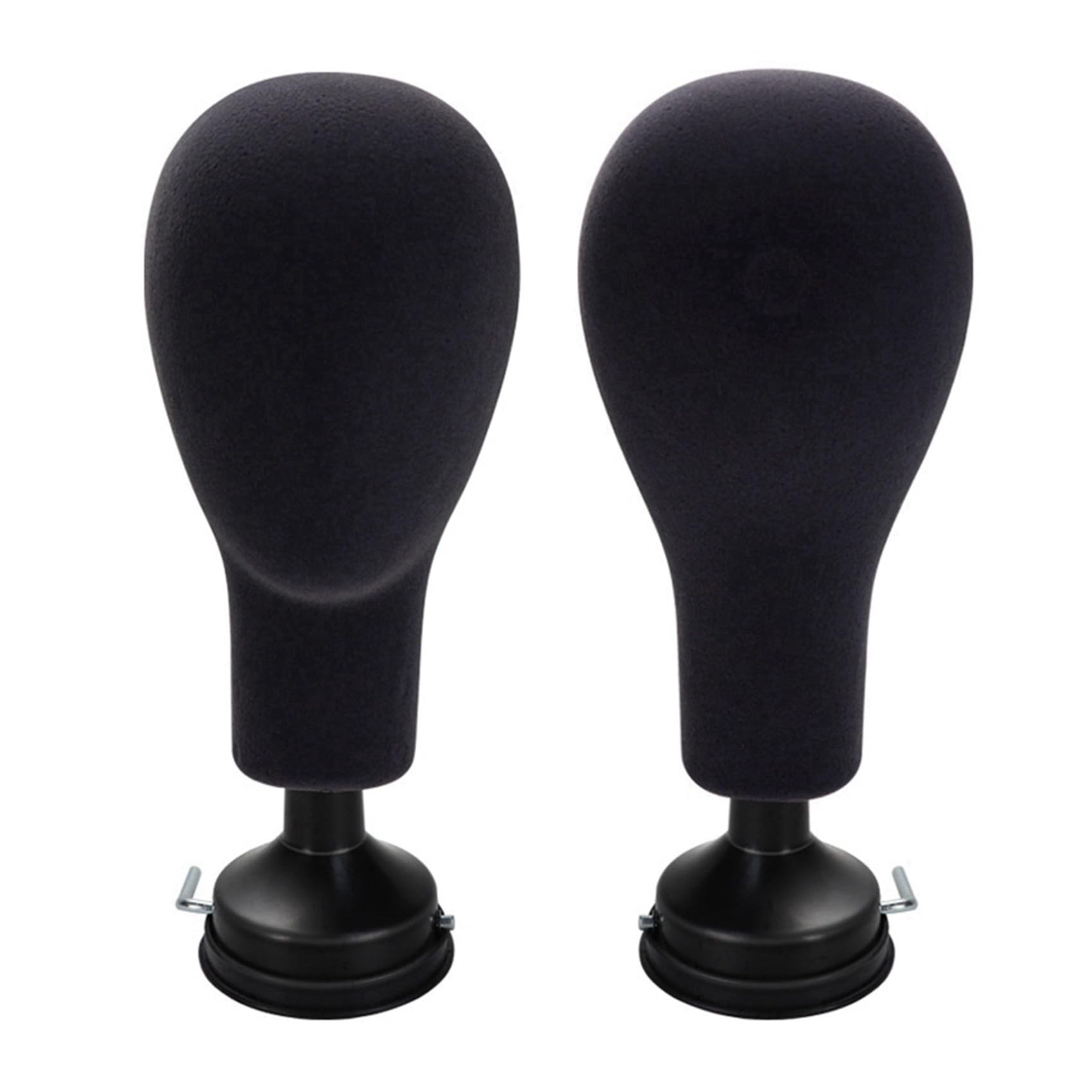 Bloepum 2X Flocking Foam Mannequin Model Photography Props Adult Mannequin Mold Wigs Glasses Hat Display Holder Gray