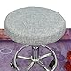 Levoberg Hocker Bezug Stretch, Hockerbezug rund Stretch aus Leinen rund Bar Bezug Sitz Kissen Durchmesser 40cm