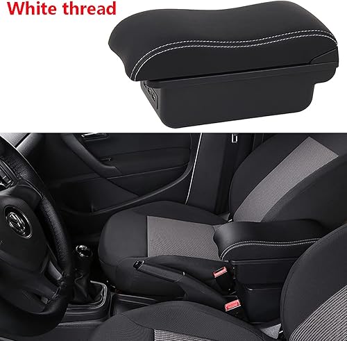 Miniatura 3 de YJYWZH Caja de apoyabrazos para Nissan marzo 2010 2011 2012 2013 2014 2015 2016 Automotriz almacenamiento cuero coche centro consola con carga 3