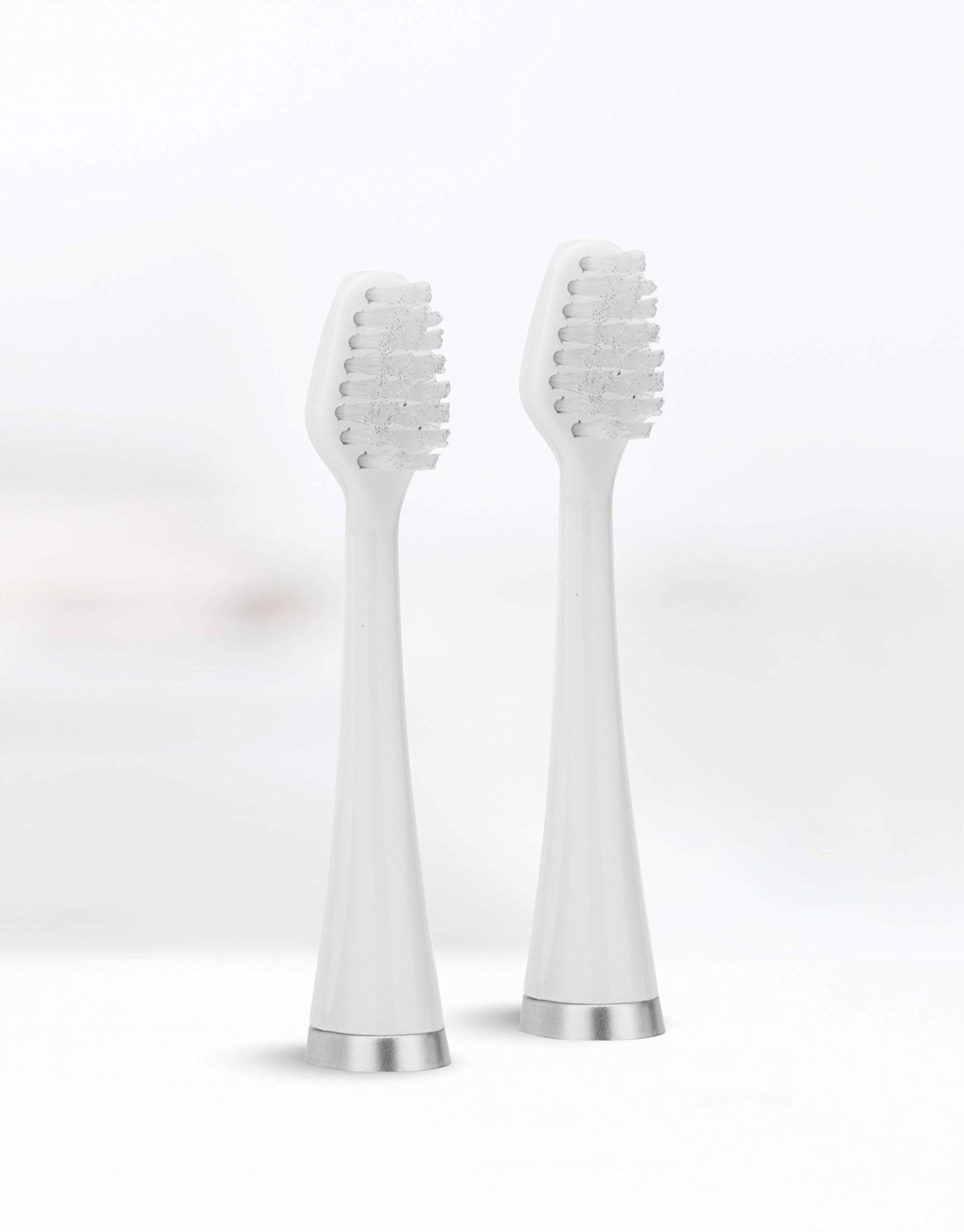 Supersmile Series II LS45 Replacement Brush Heads for Sonic Pulse Toothbrush - Patented 45° Soft Bristles Deliver Professional Teeth Cleaning - No Sensitivity (White, 2 Count)