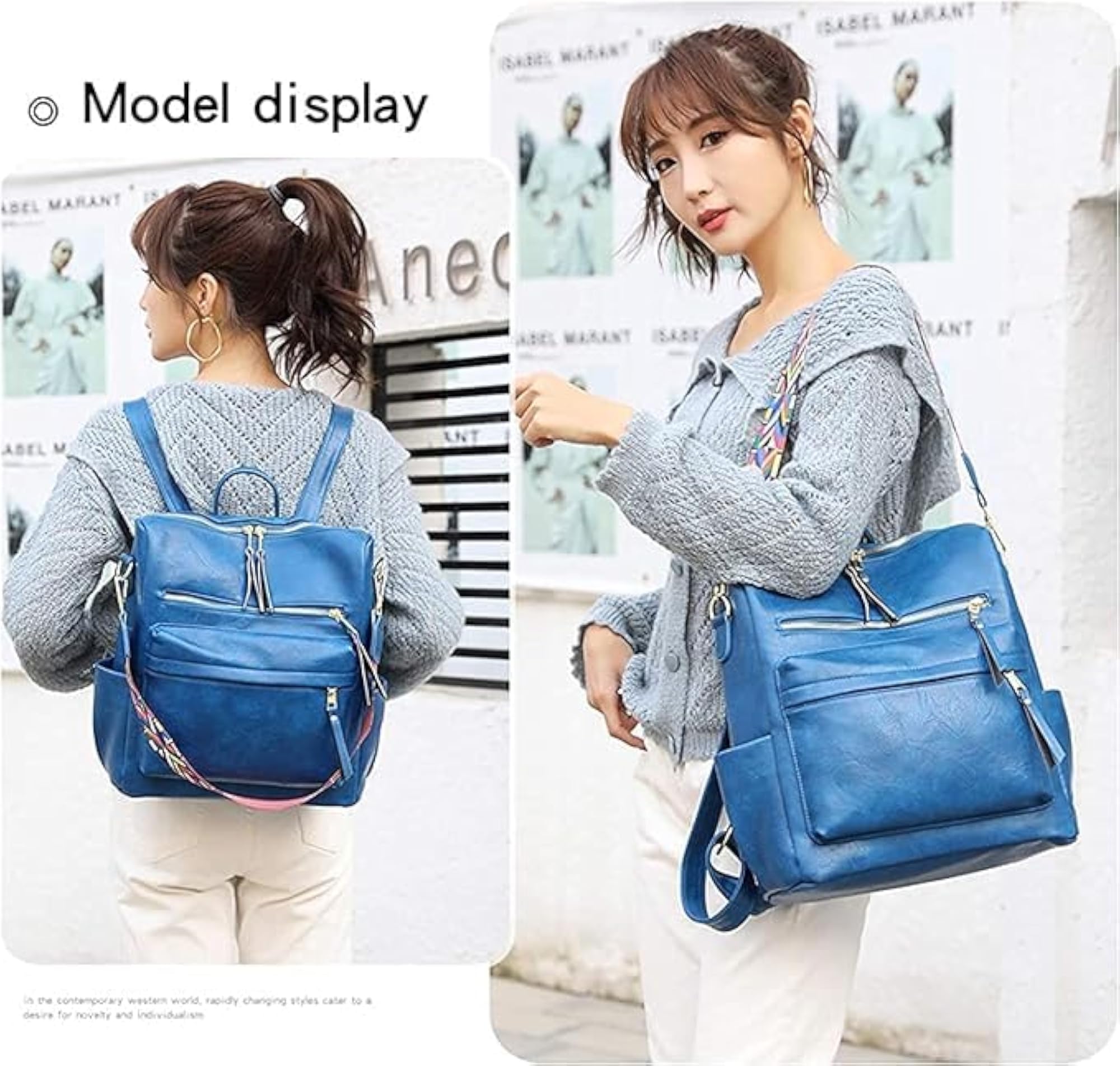 Stylish Suede Leather Anti Theft Women's Fashion Backpack