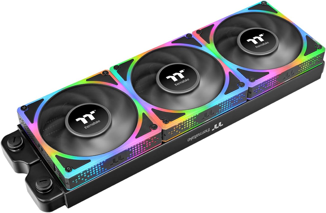 Thermaltake Toughfan EX 120 ARGB Sync; 120mm; 500~2000 RPM; MagForce 2.0; 2.86mm-H2O Static Pressure; Airflow 59.34 CFM; Hydraulic Bearing; 5V 3-Pin Motherboard Sync; 3-Pack; Black; CL-F210-PL12SW-A