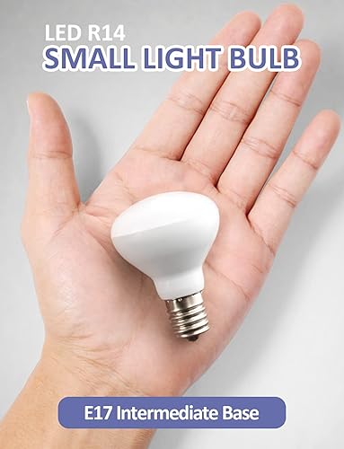Miniatura 9 de Bombilla LED E17 R14, 4 W (equivalente a 40 W), mini reflector reflector, base intermedia E17, blanco suave 2700 K, 400 lúmenes, regulable, paquete