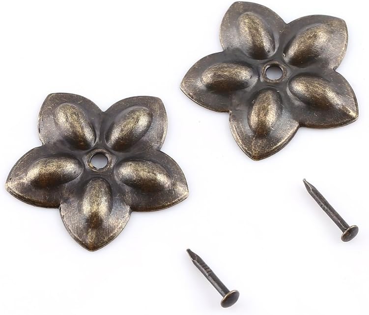 Yosoo Health Gear 100 Pieces Upholstery Nails, Upholstery Tacks, Bronze Furniture Decorative Tacks Nails Pins