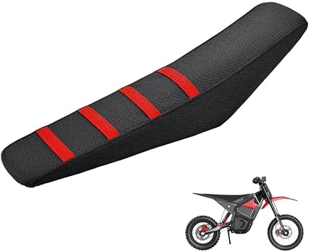 Seat Cover for Yozma IN10, Electric Dirt Bike Seat Soft Cover, Non-Slip Rubber Stripe for E-Bike, Motorcycle Red