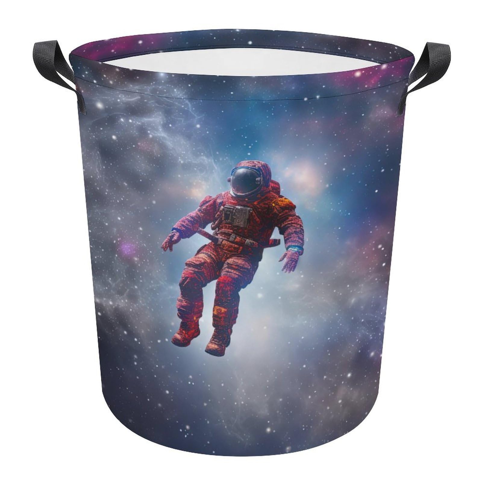 Cesta de ropa sucia impermeable redonda con diseño de galaxia 34X42CM