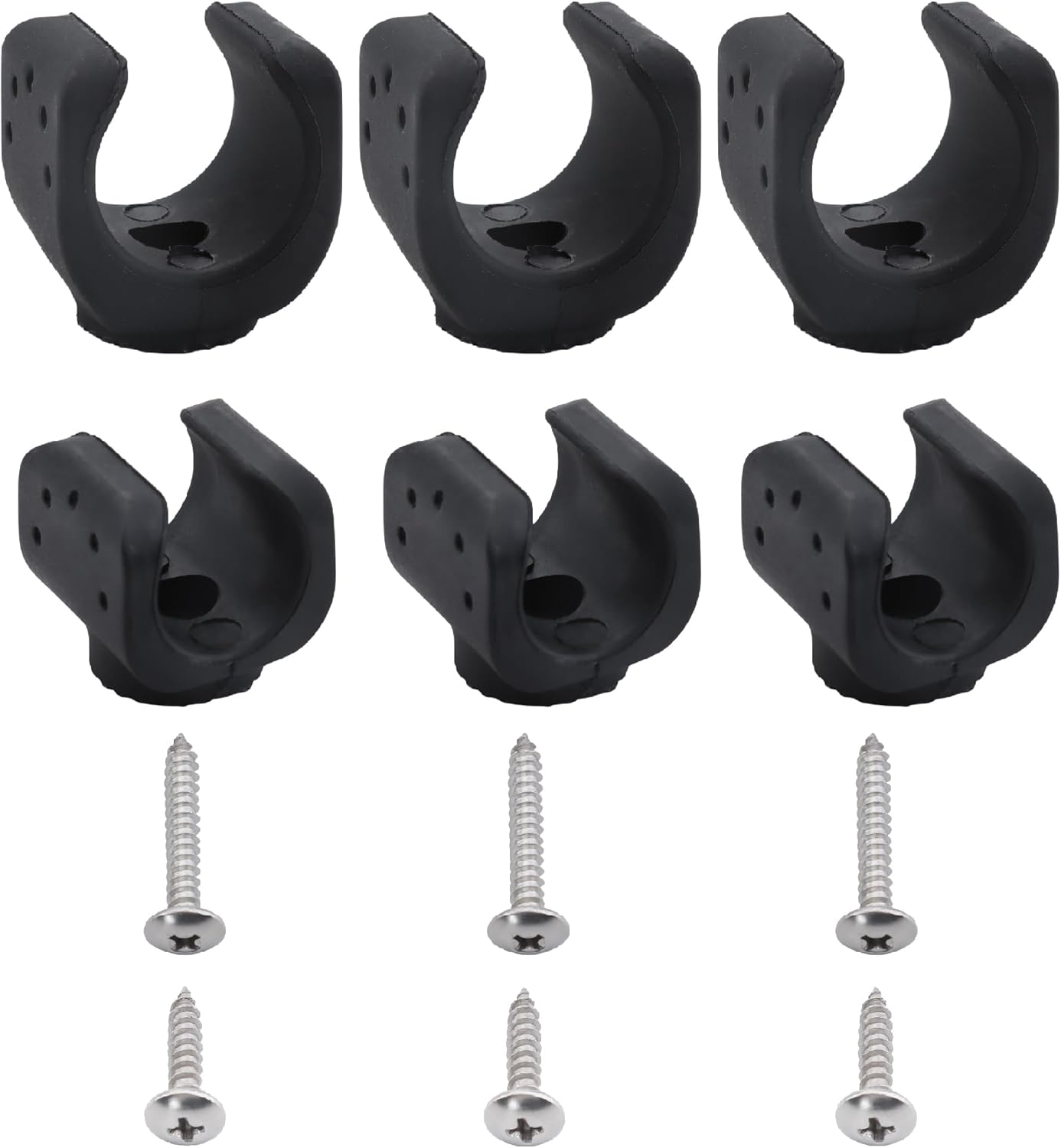 6 Pieces Flashlight Mounting Brackets, Torch Holder with Screws for LED Flash Light and Similar Items, Mounting Flashlight in Truck Car