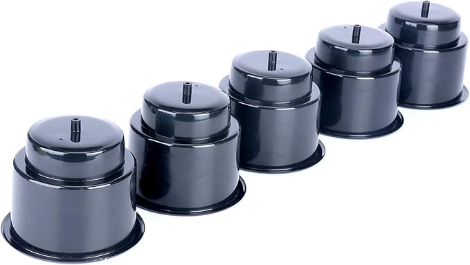 Portavasos plástico empotrado con drenaje para auto negro miniatura 3
