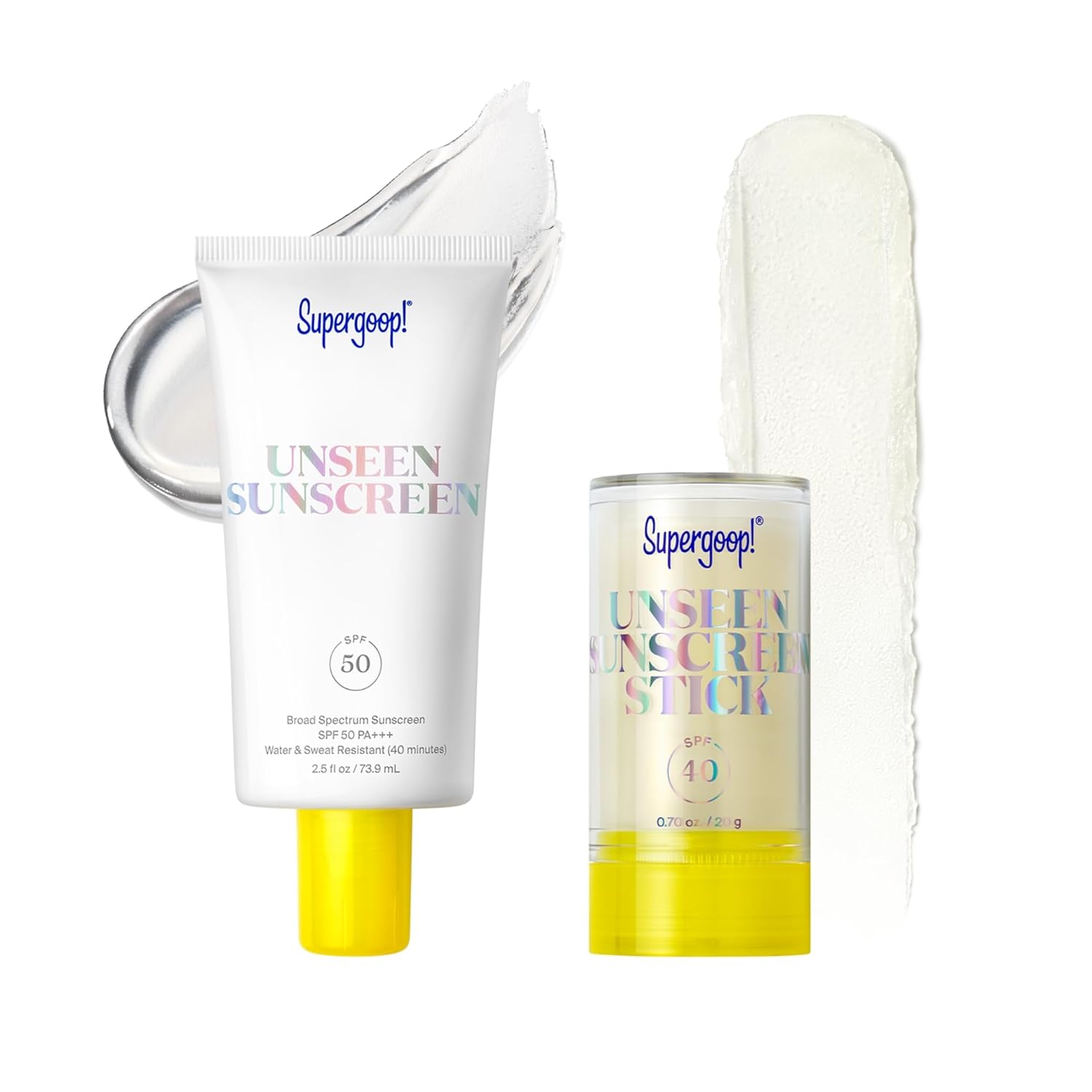 Supergoop! Invisible Icons SPF Set - Includes Unseen Sunscreen Broad Spectrum SPF 50 PA+++ (2.5 oz) & Unseen Sunscreen Stick SPF 40 (0.7 oz). - Image 2