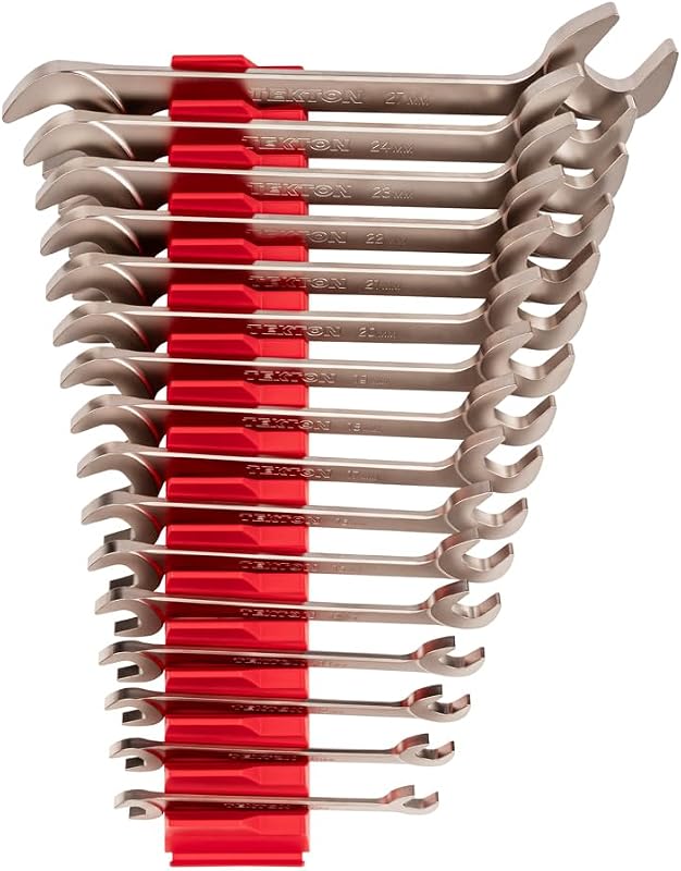 TEKTON Angle Head Open End Wrench Set, 16-Piece | WAE92502