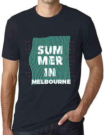 Ultrabasic - Mens Graphic T-Shirt Summer in Melbourne Navy