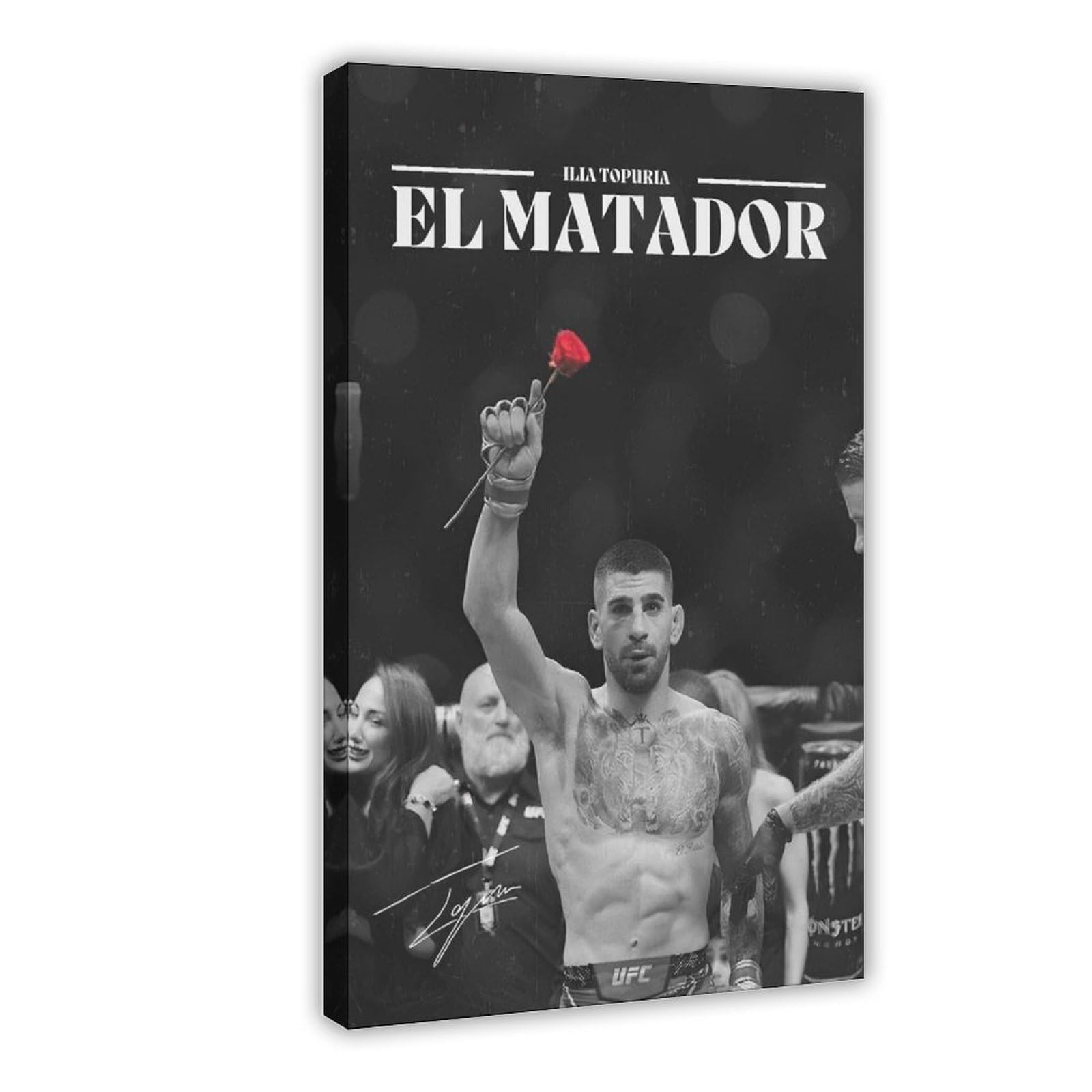 Qgvbgf El Matador Ilia Topuria Ufc Fighting Posters Canvas Poster Bedroom Decor Landscape Office Room Decor Gift 08X12inch(20X30cm)