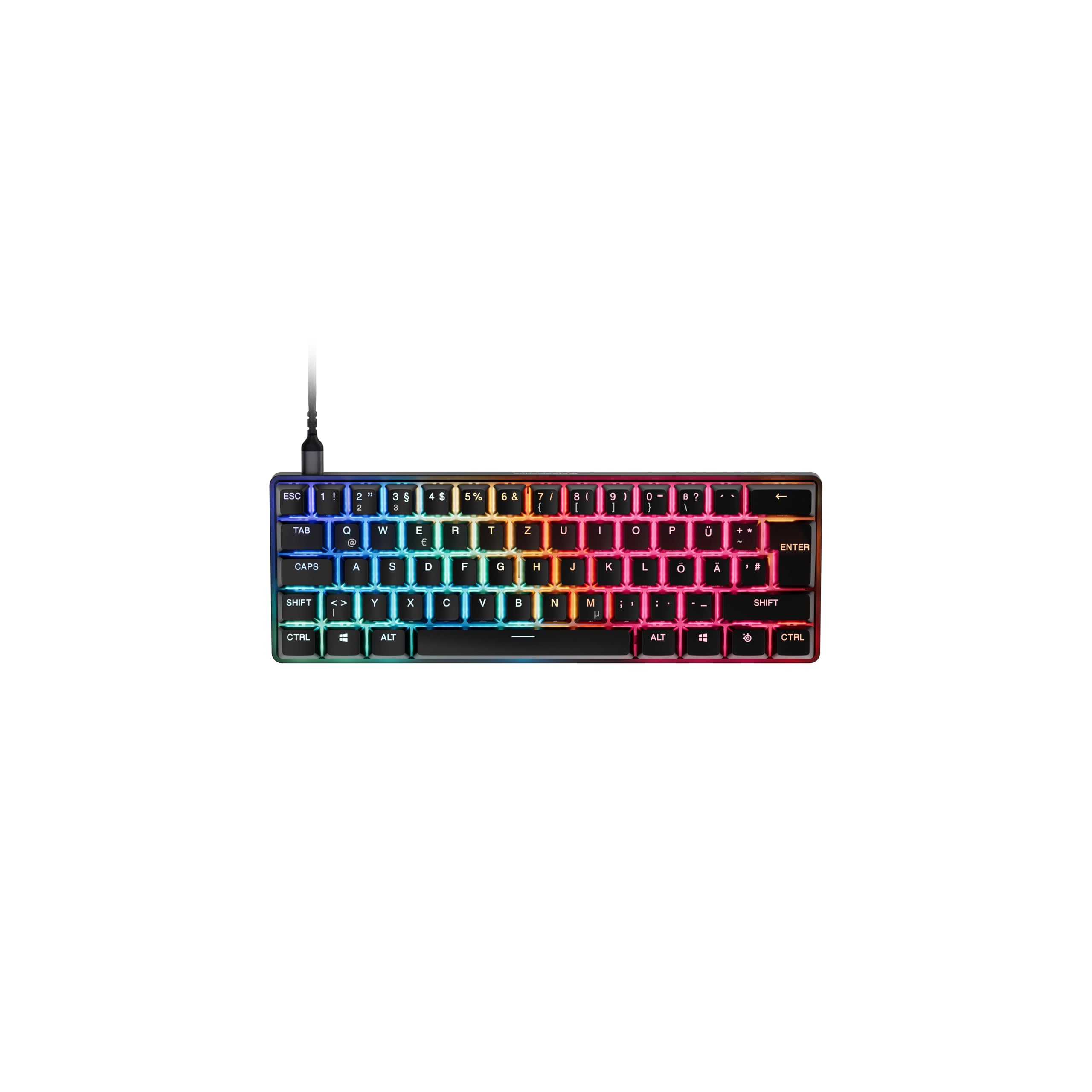 SteelSeries Apex Pro Mini Gen 3 Gaming Tastatur 60 Prozent Hall Effect Switches OmniPoint 3.0 DE Layout QWERTZ