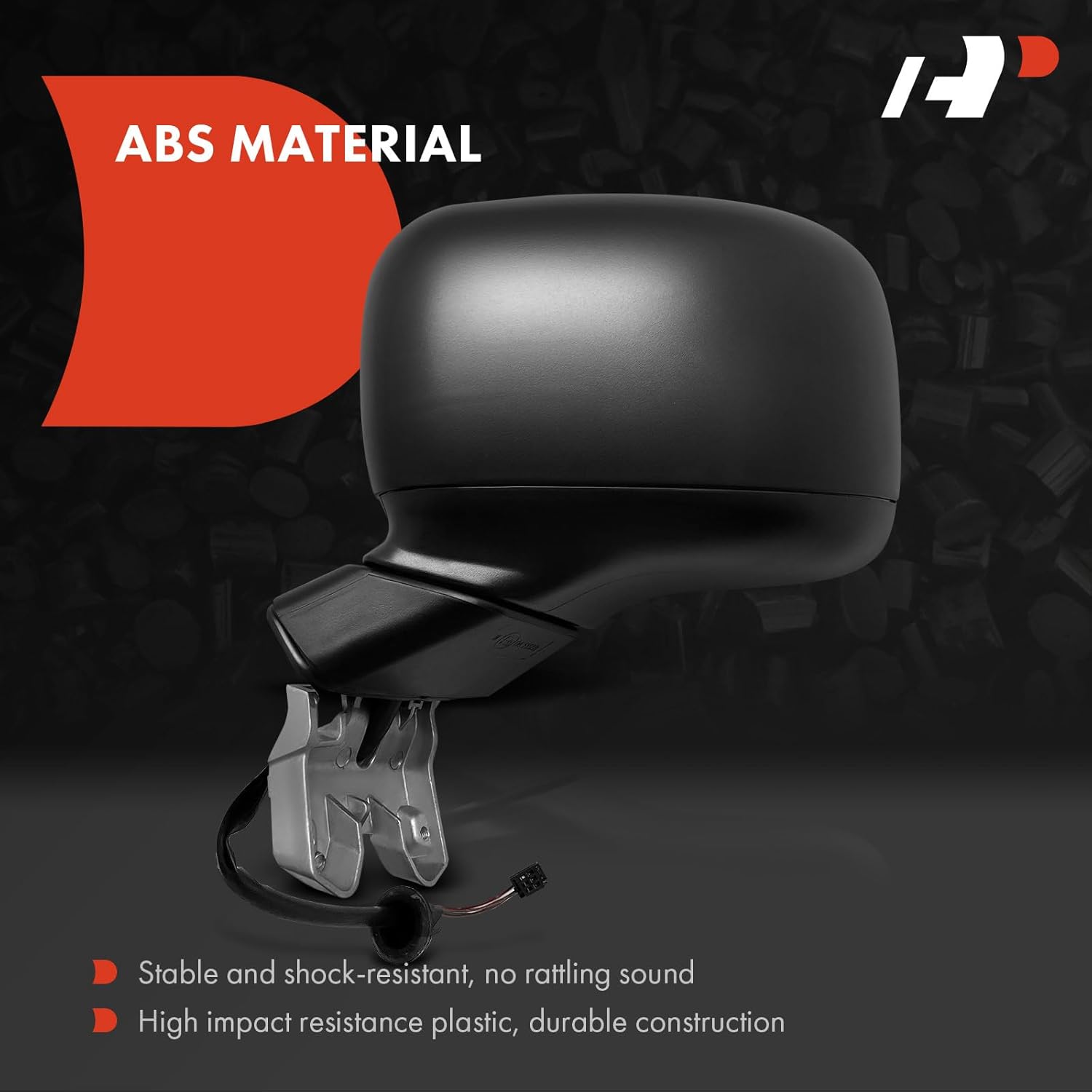 A-Premium Driver Side Power Door Mirror - Compatible with Jeep BU Series Renegade 2015 2016 2017 2018 - Heated Manual Folding Black Outside Rear View Mirror - Replace# 5VZ86LXHAA